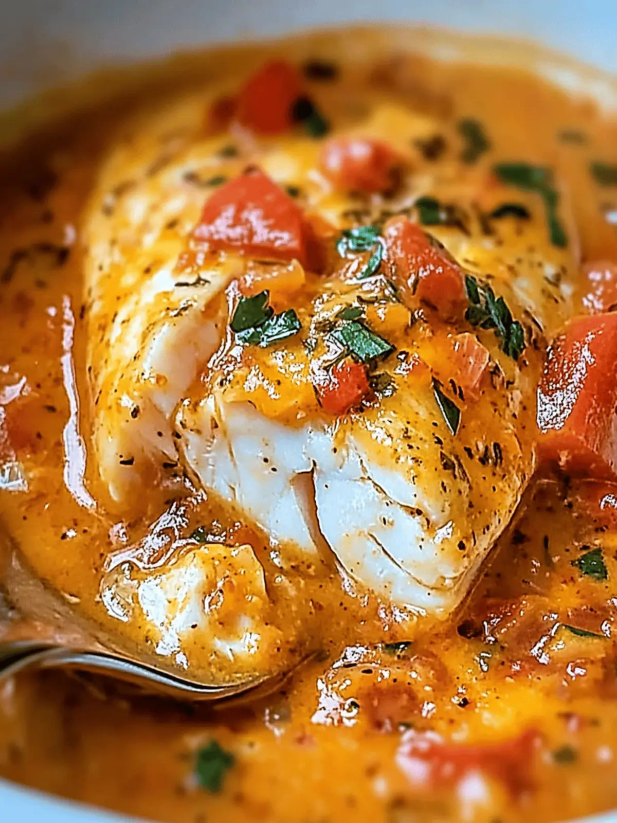 Tilapia in Roasted Pepper Sauce