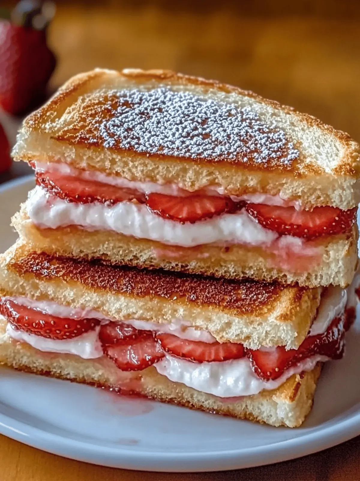 Fried Strawberry Cheesecake Sandwiches