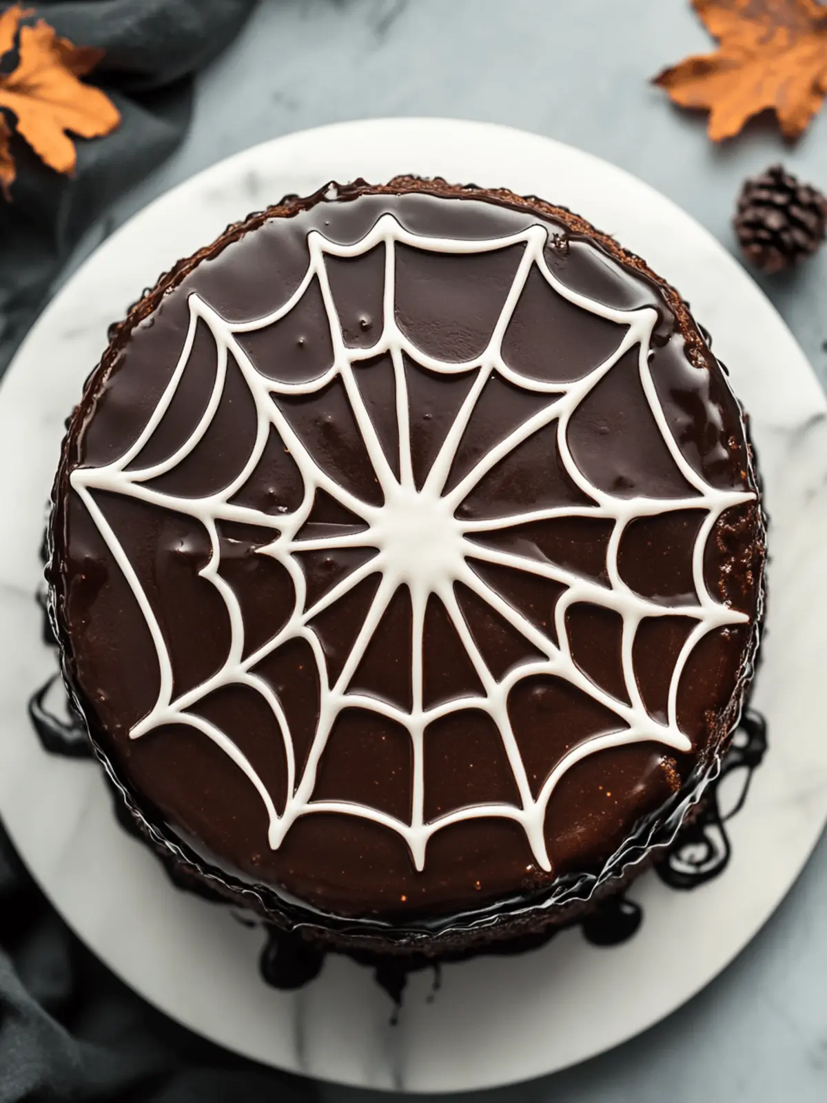 Spiderweb Chocolate Cake