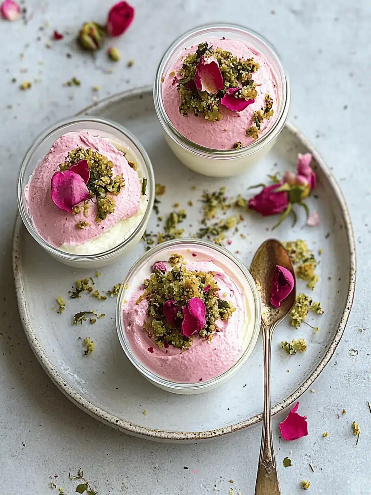 Rose Gulkand Shrikhand Cups