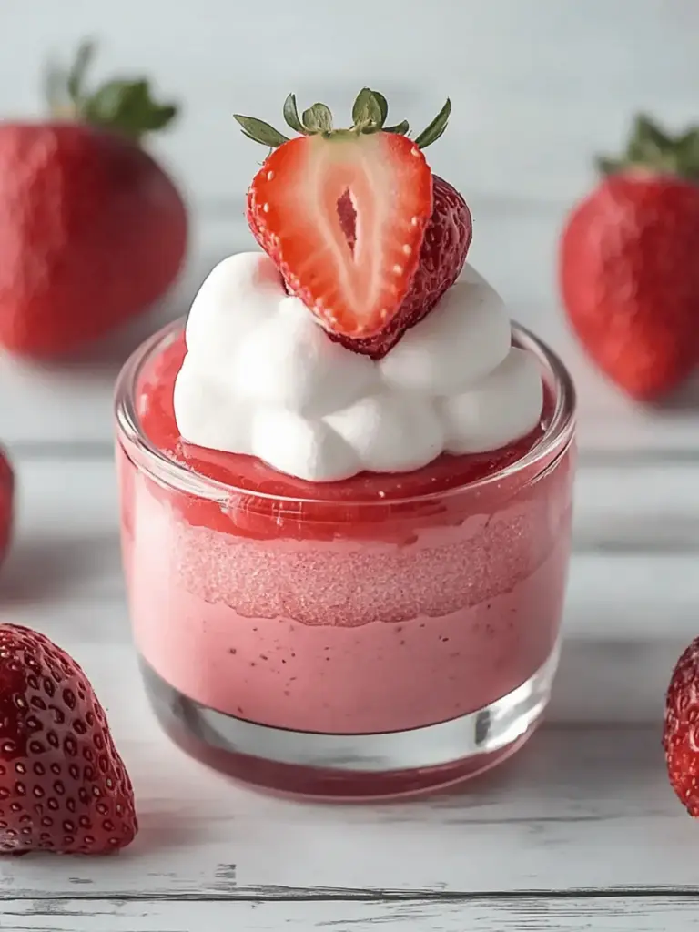 Fluffy Strawberry Mousse