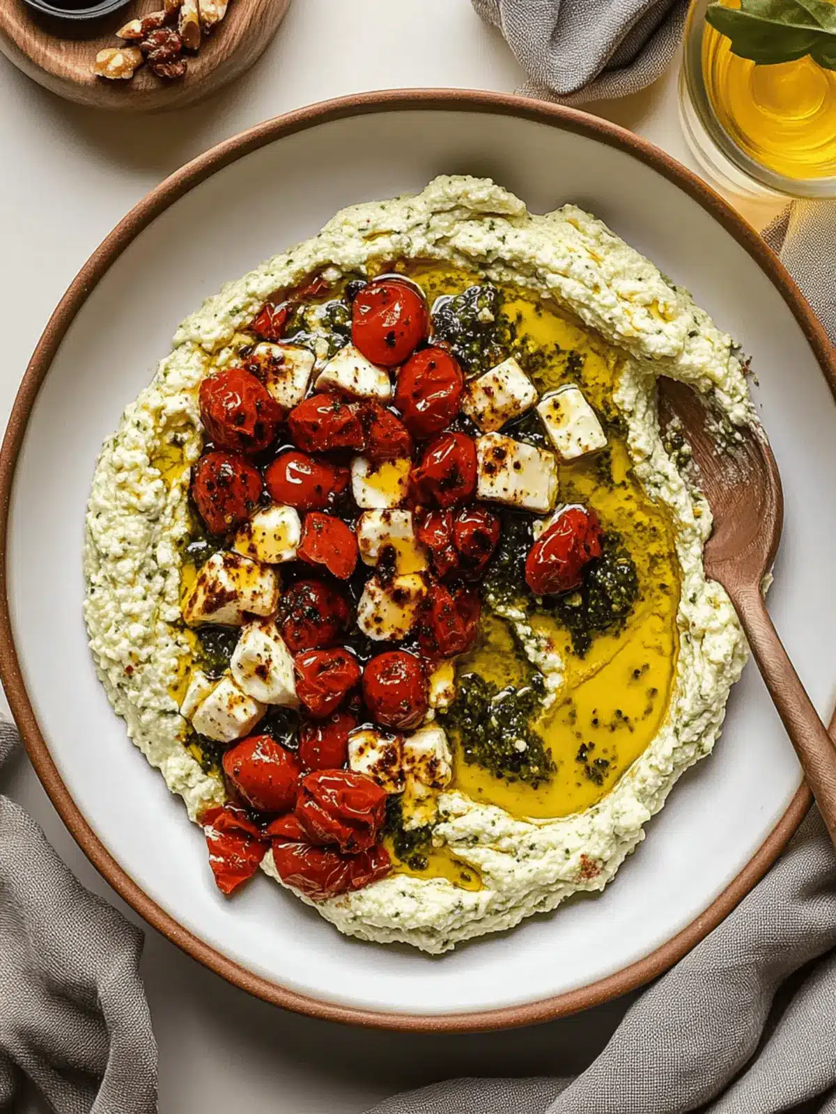 Pesto Whipped Feta Dip