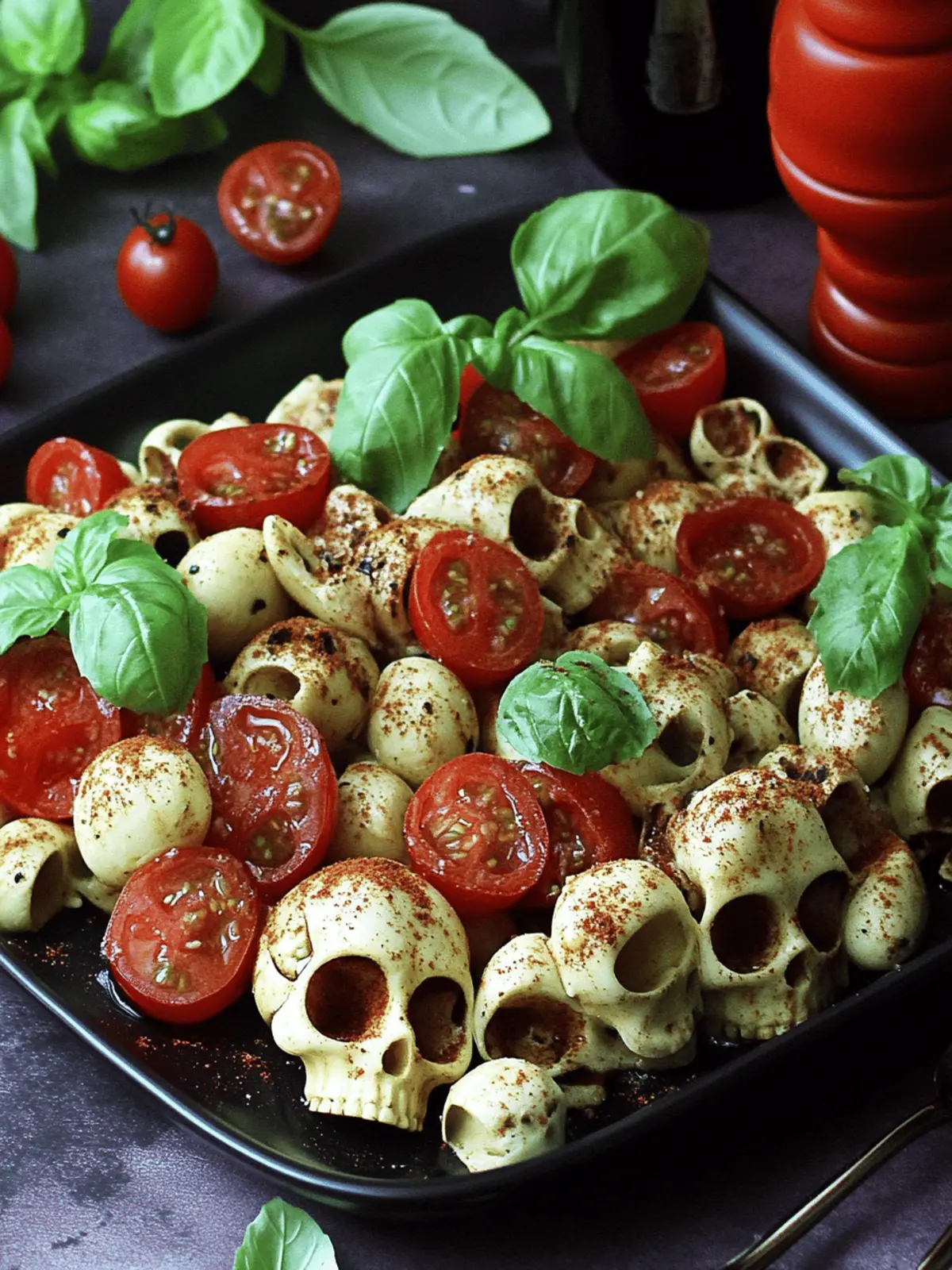 Skull Caprese Salad