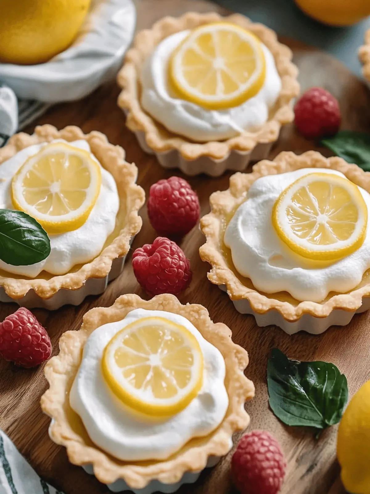 Vegan Lemon Raspberry Tarts