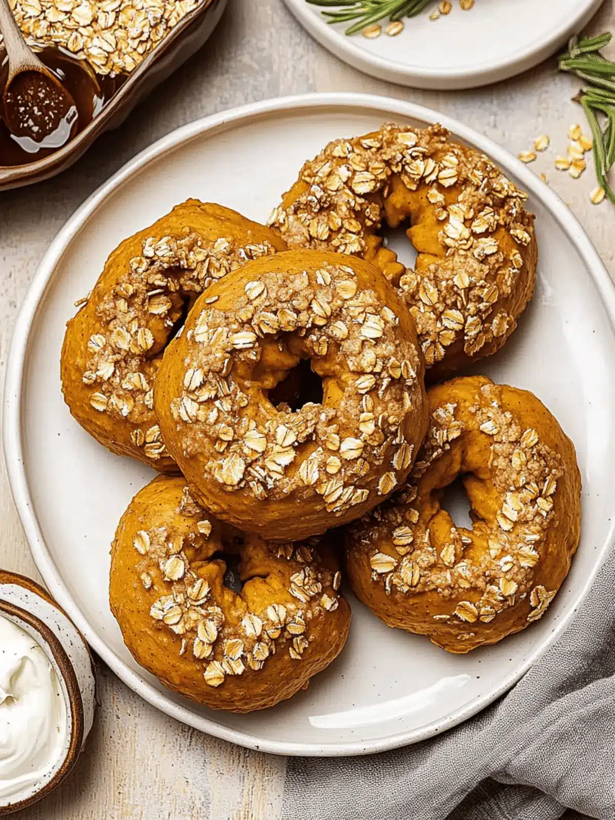 Pumpkin Oat Bagels