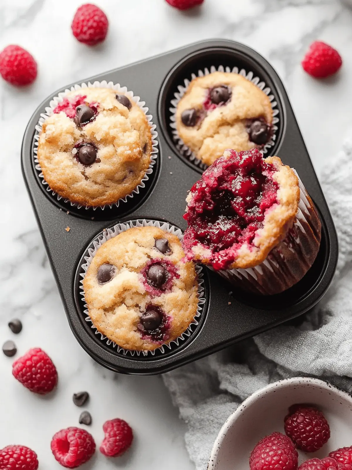Raspberry Chocolate Chip Muffins