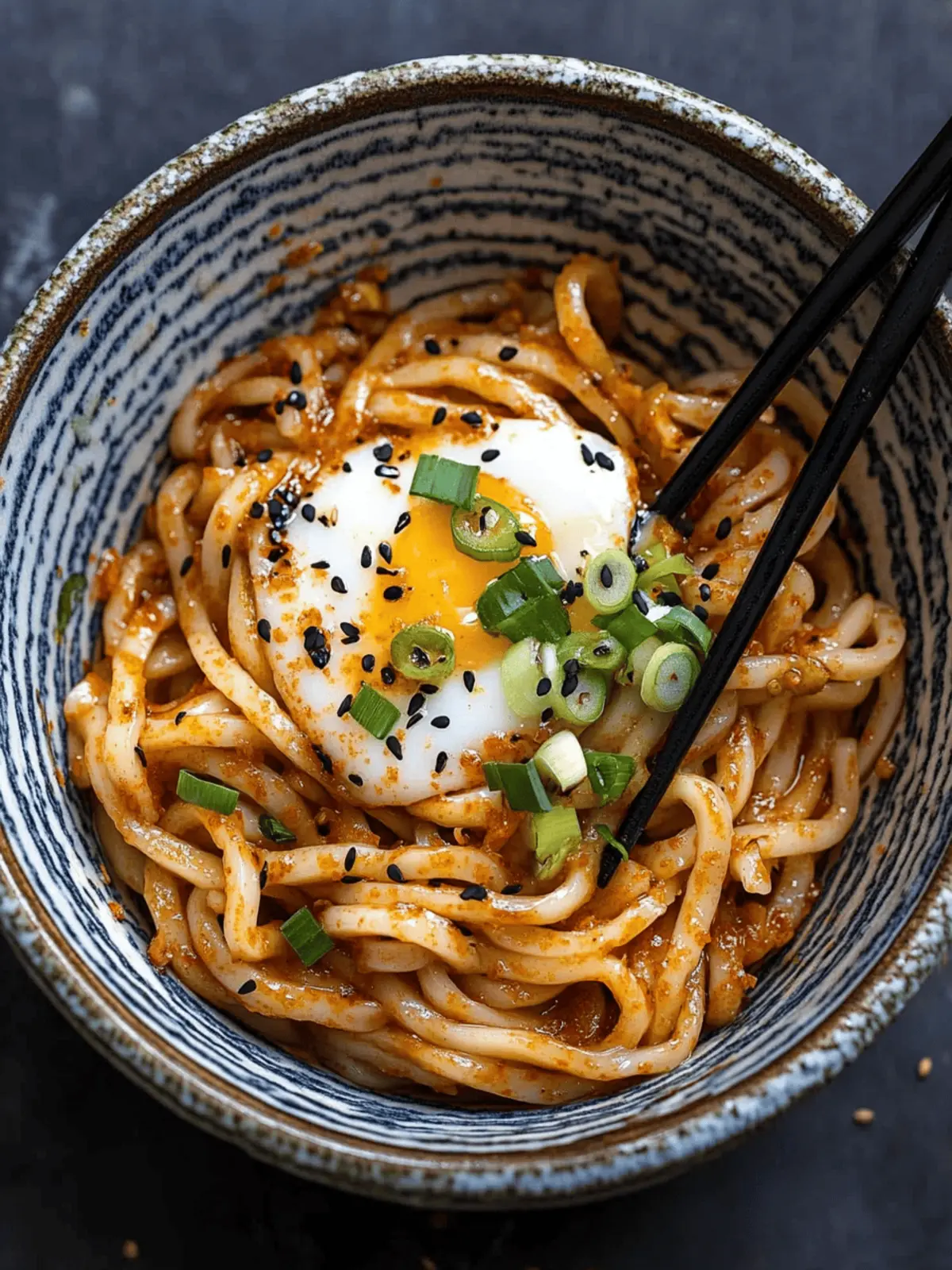 Chili Garlic Udon Noodles
