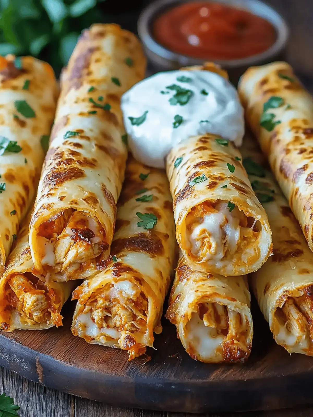 Baked Cheesy Chicken Taquitos