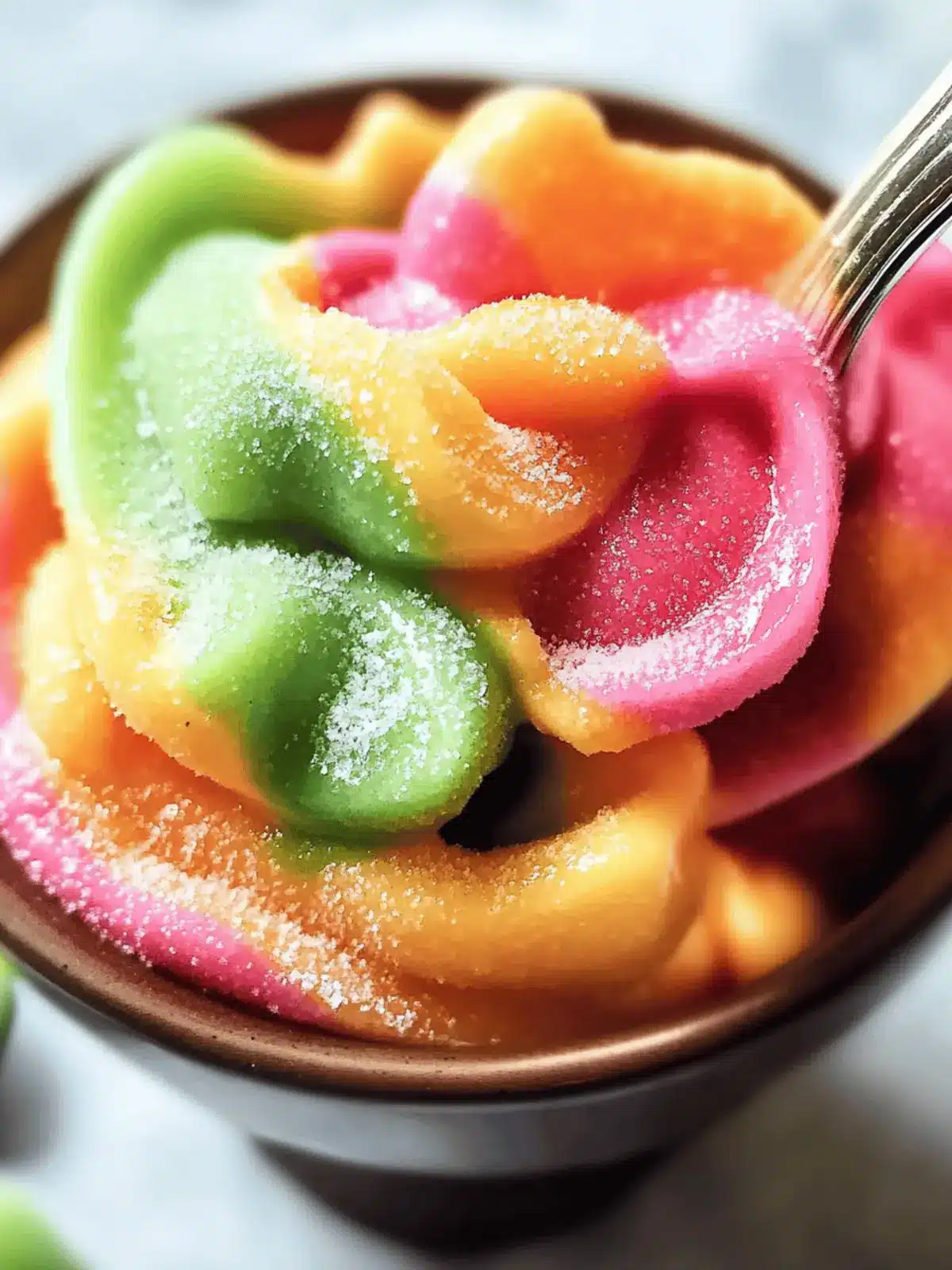 Homemade Rainbow Sherbet