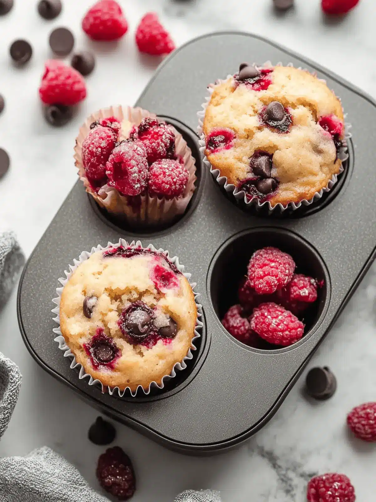 Raspberry Chocolate Chip Muffins