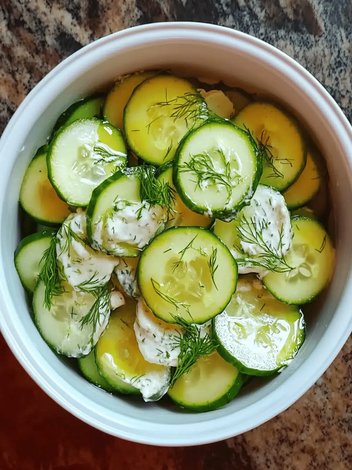 Pickle Juice Ranch Cucumber Salad