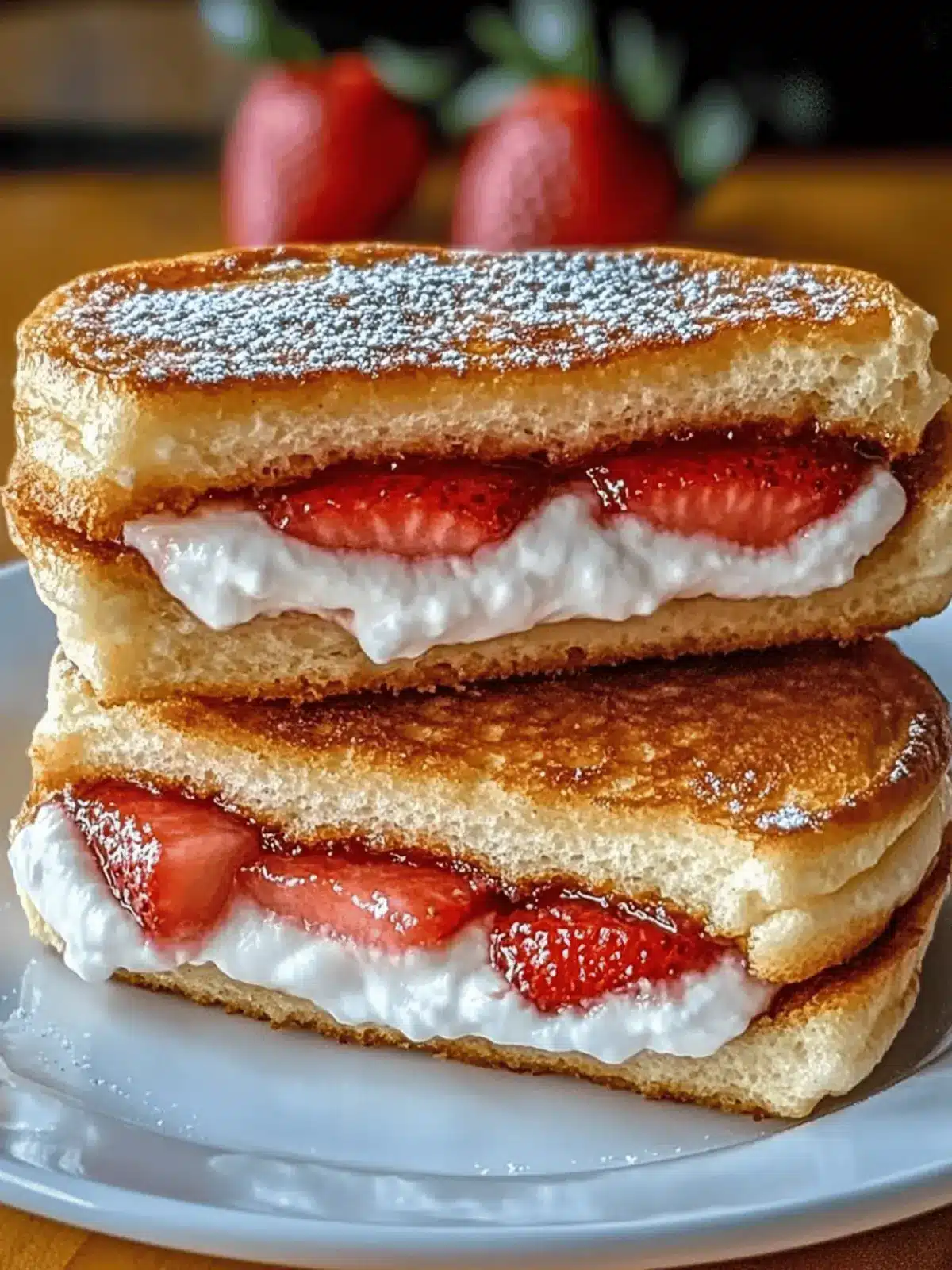 Fried Strawberry Cheesecake Sandwiches