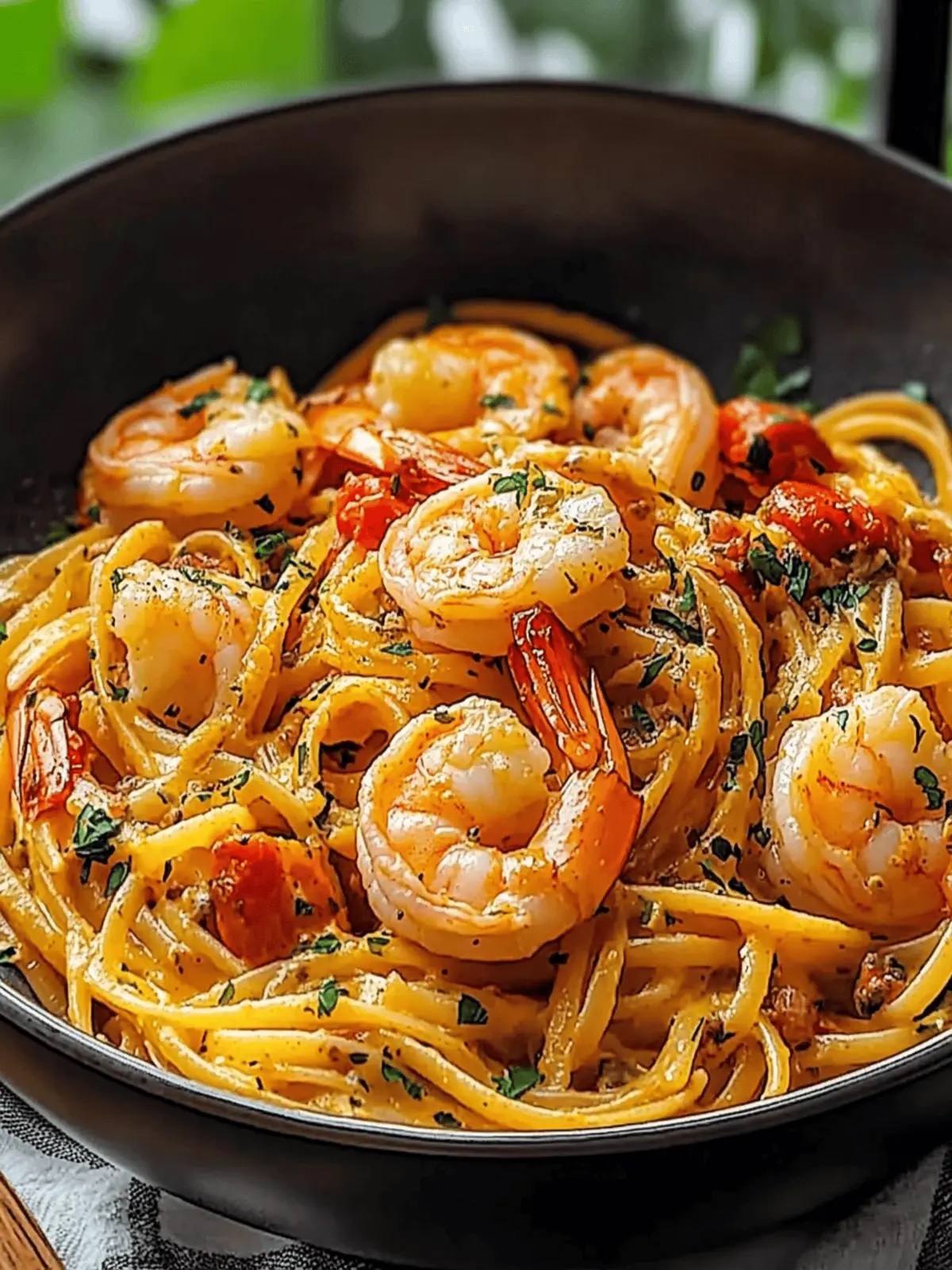 Jamaican Shrimp Pasta