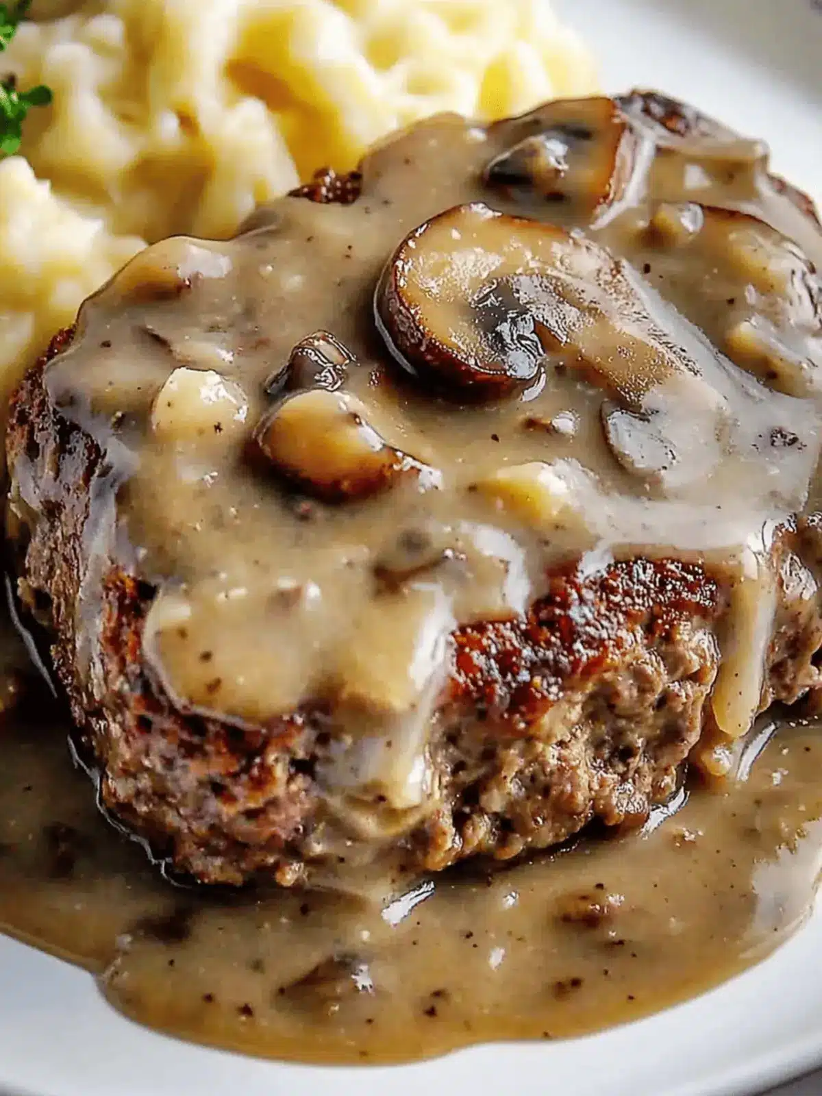 Meatloaf with Mushroom Gravy