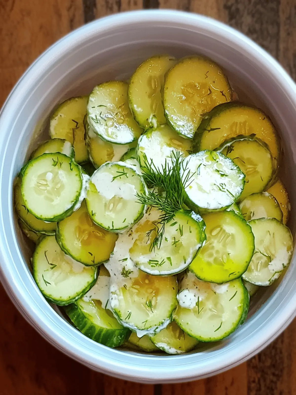 Pickle Juice Ranch Cucumber Salad