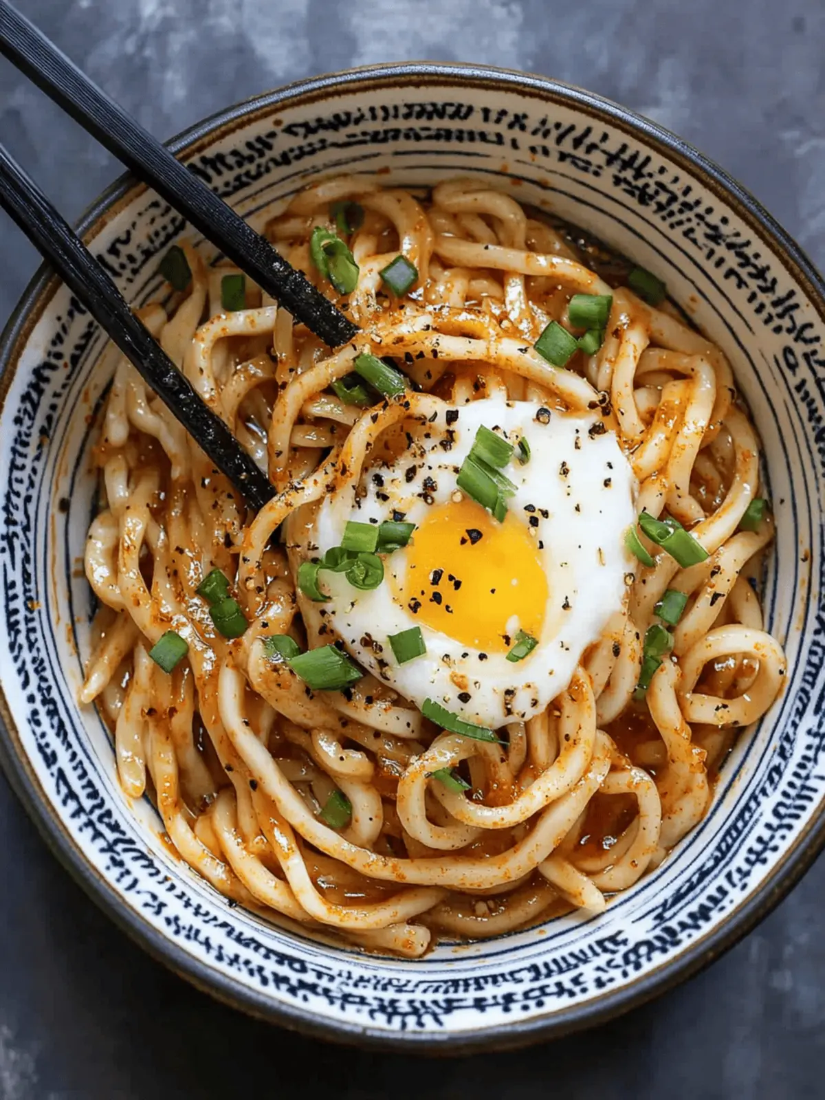 Chili Garlic Udon Noodles