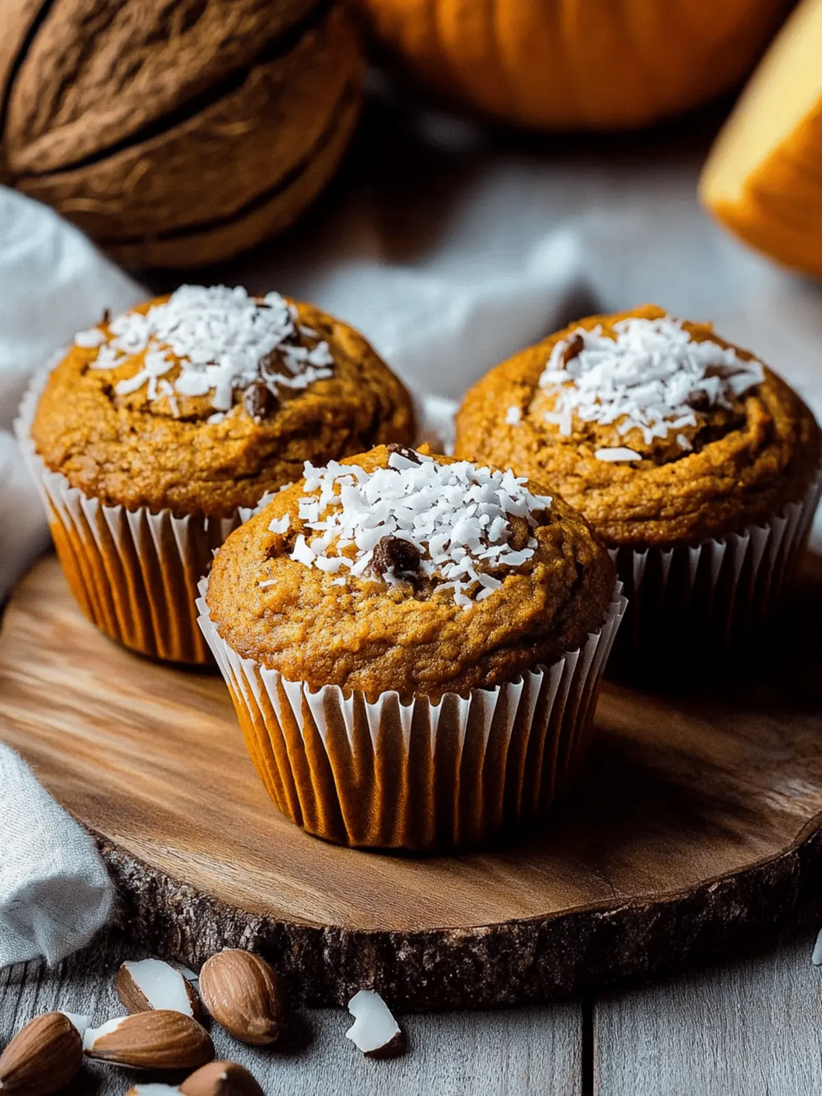Pumpkin Coconut Muffins
