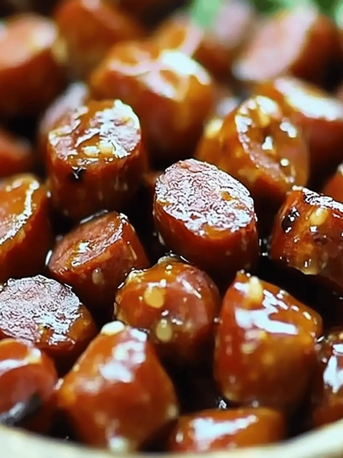 Slow Cooker Honey Mustard Kielbasa Bites