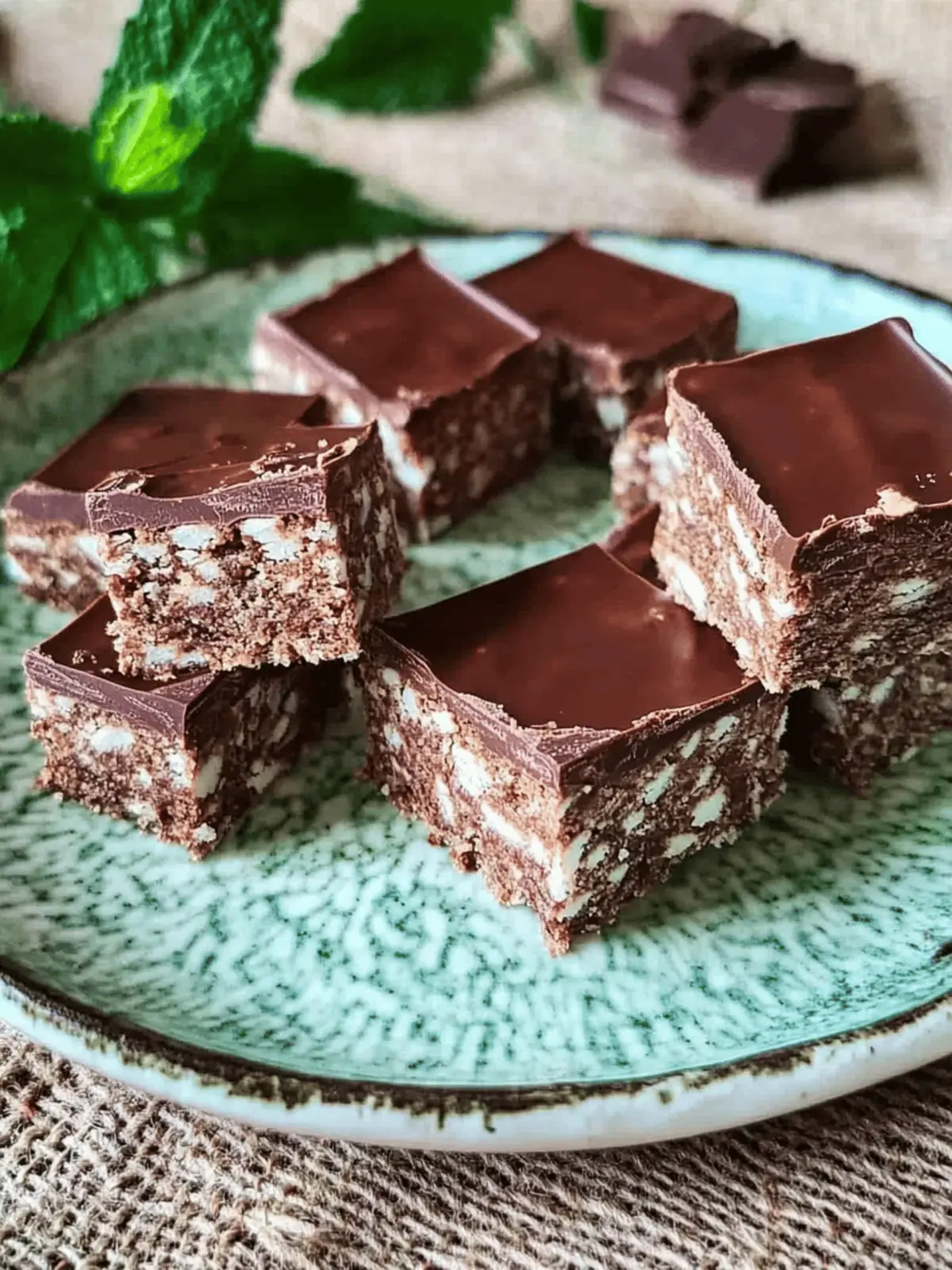Dark Chocolate Peppermint Slice
