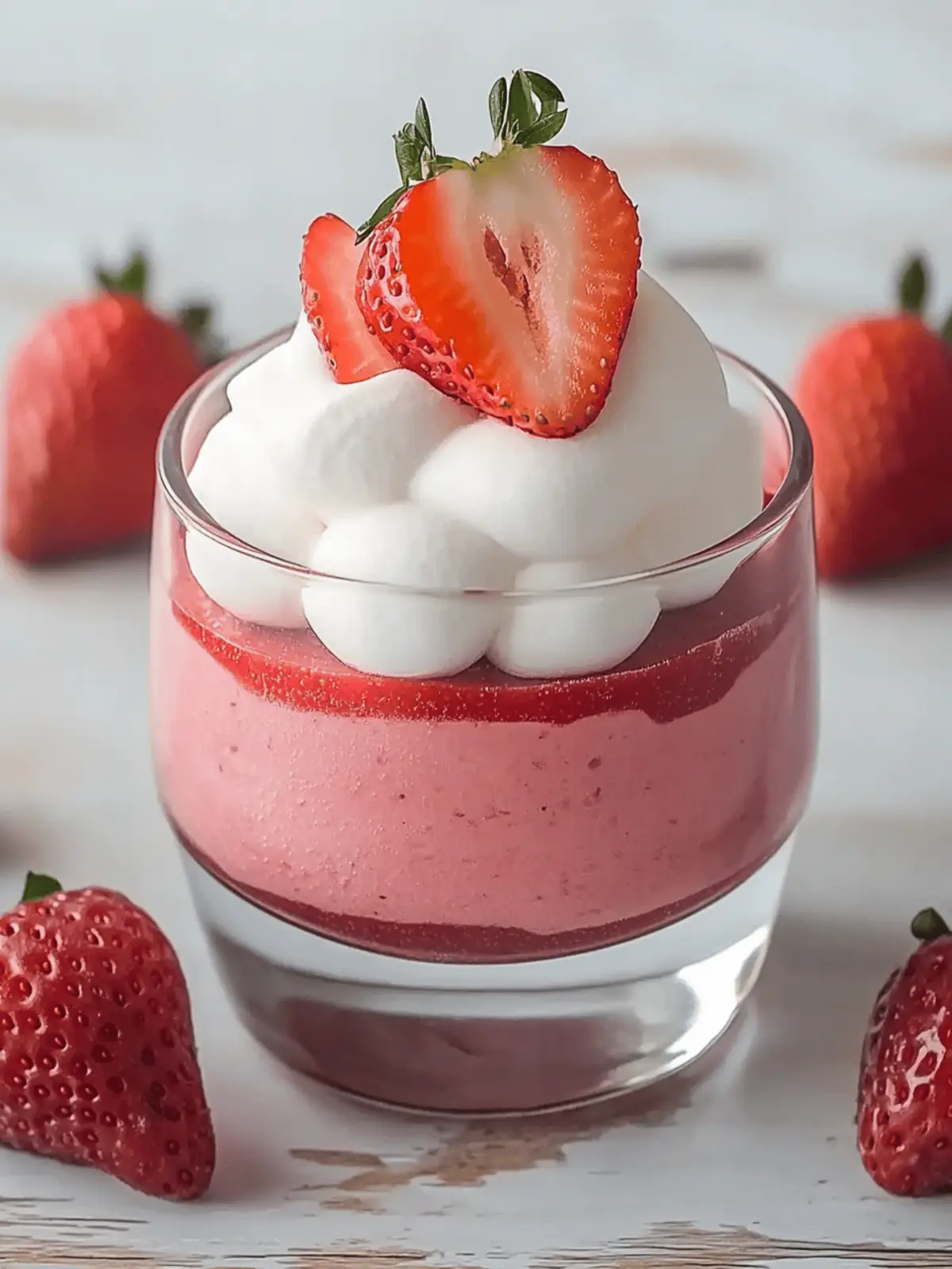 Fluffy Strawberry Mousse