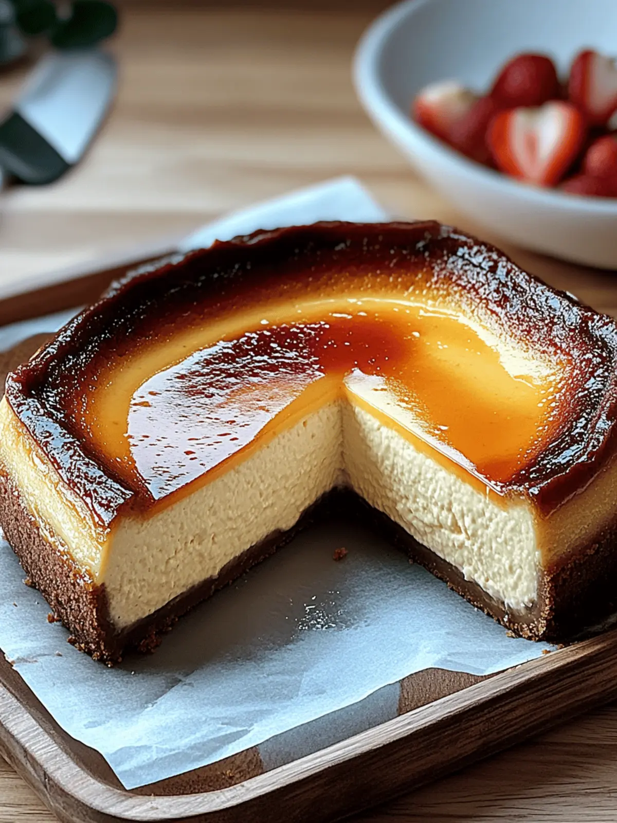 Loaf Pan Basque Cheesecake