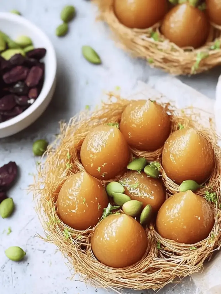 Gulab Jamun in Kunafa Nests