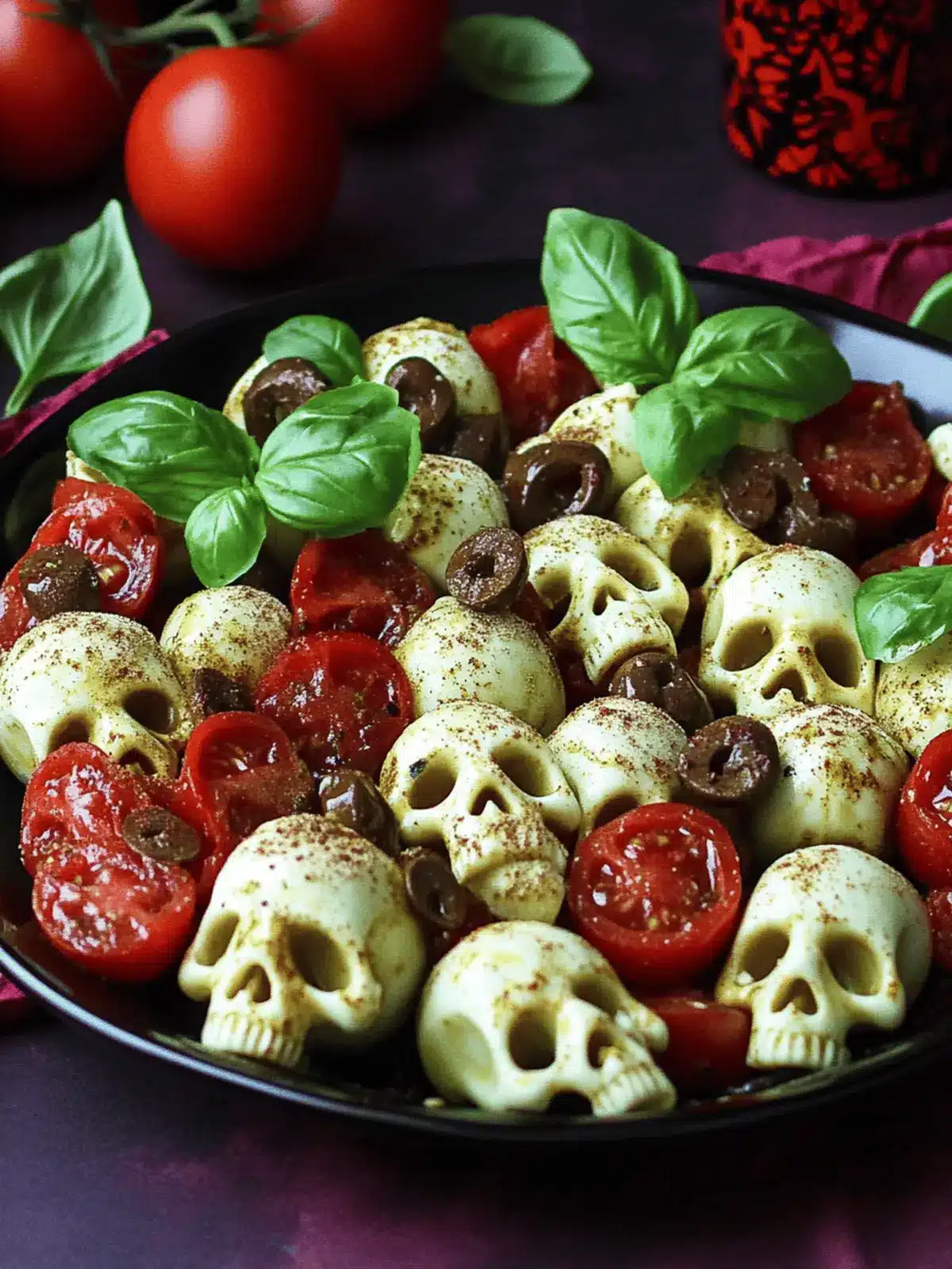 Skull Caprese Salad