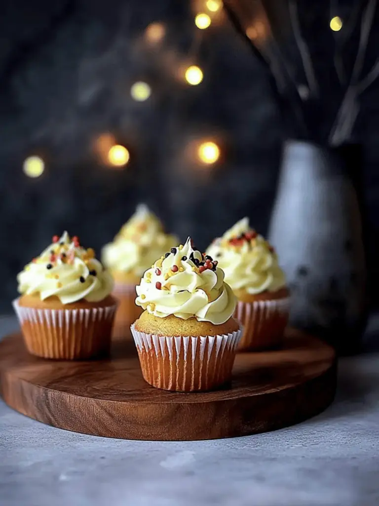 Eggless Burfi Cupcakes