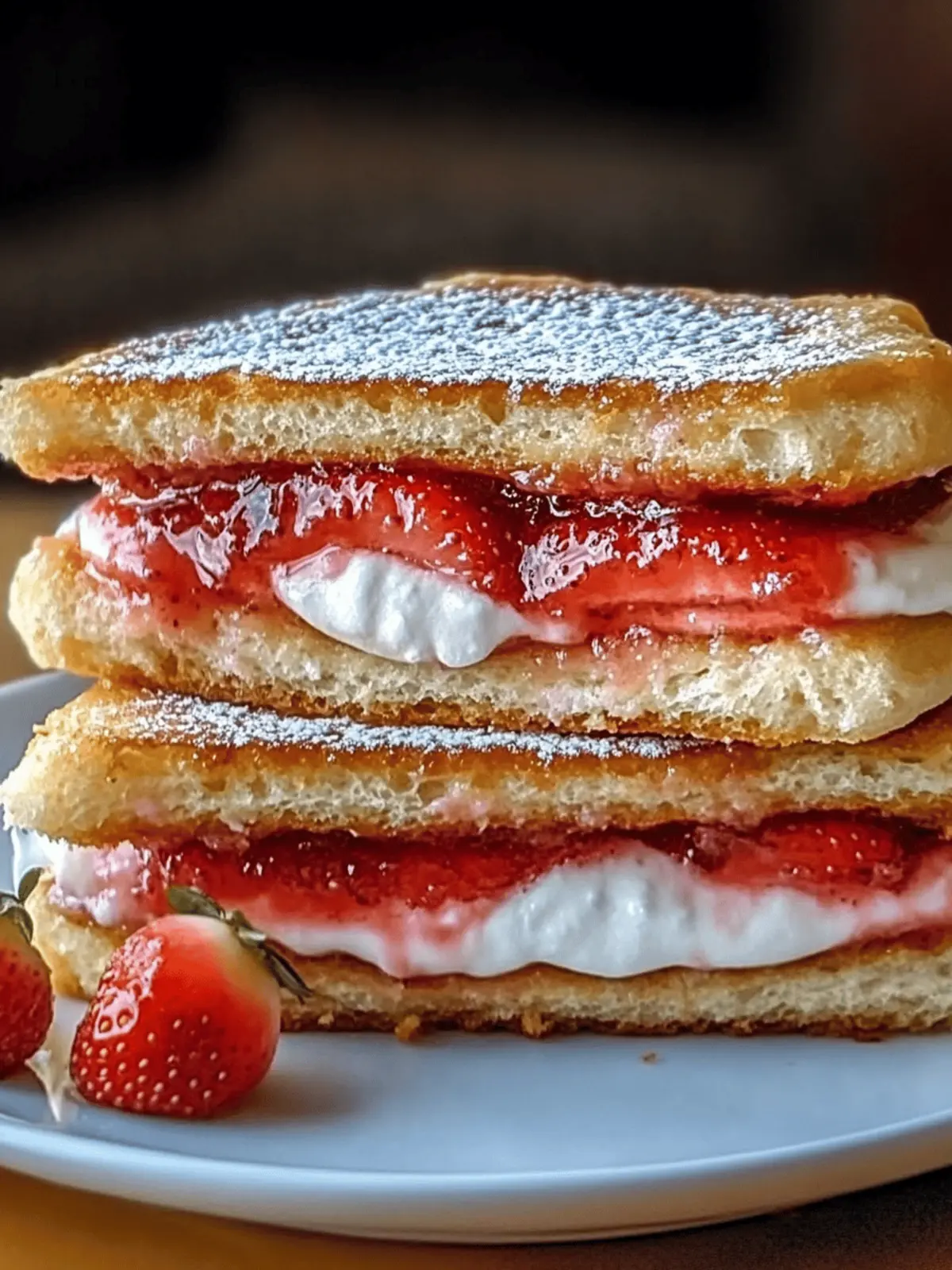 Fried Strawberry Cheesecake Sandwiches