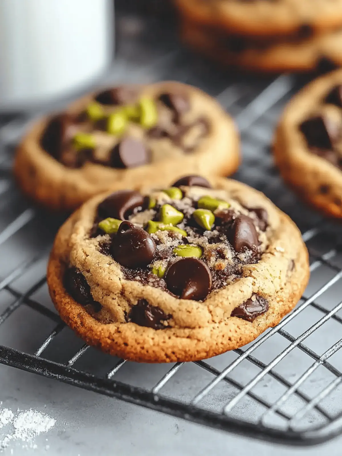 Dubai Chocolate Chip Cookies