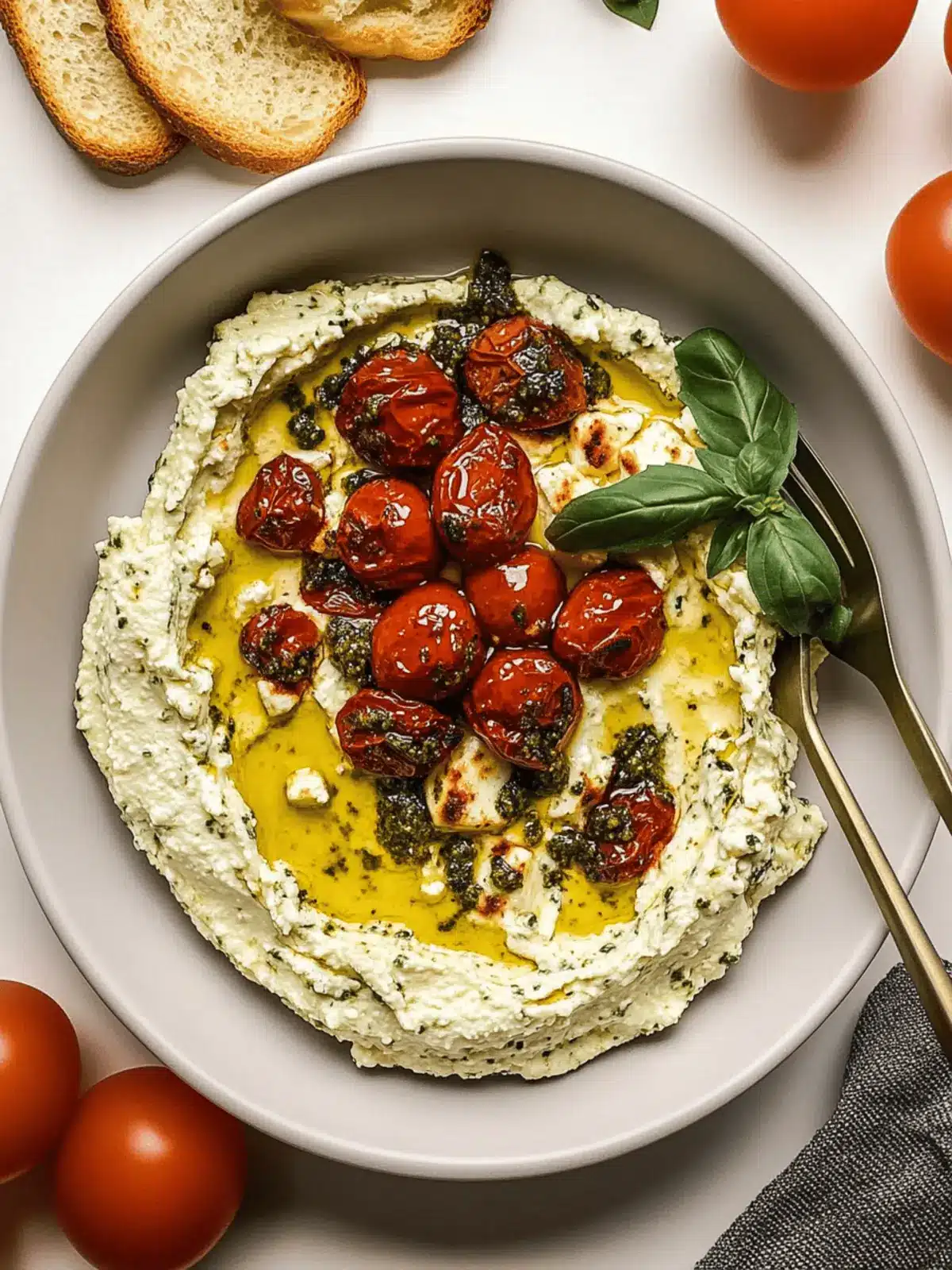 Pesto Whipped Feta Dip