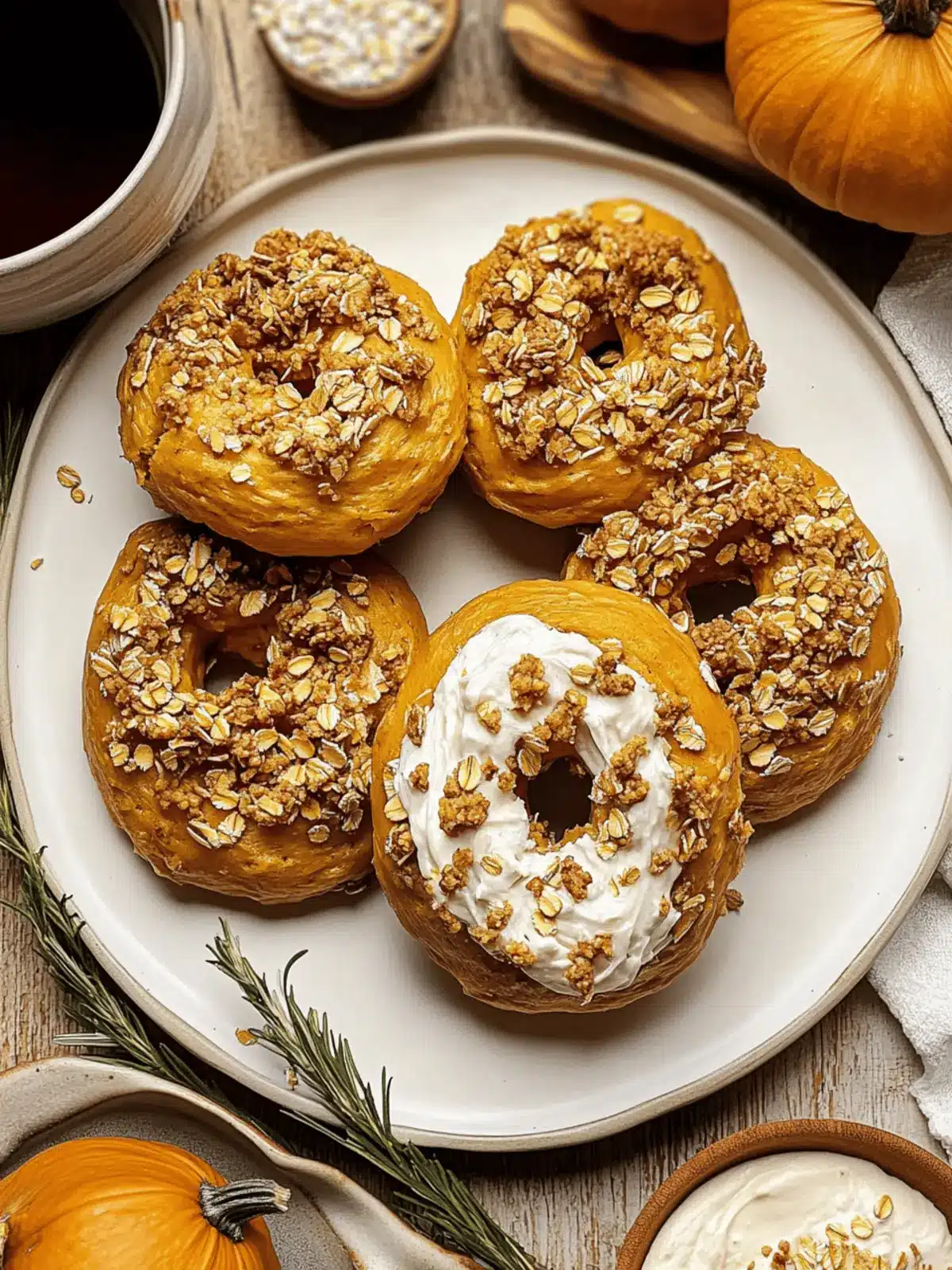 Pumpkin Oat Bagels