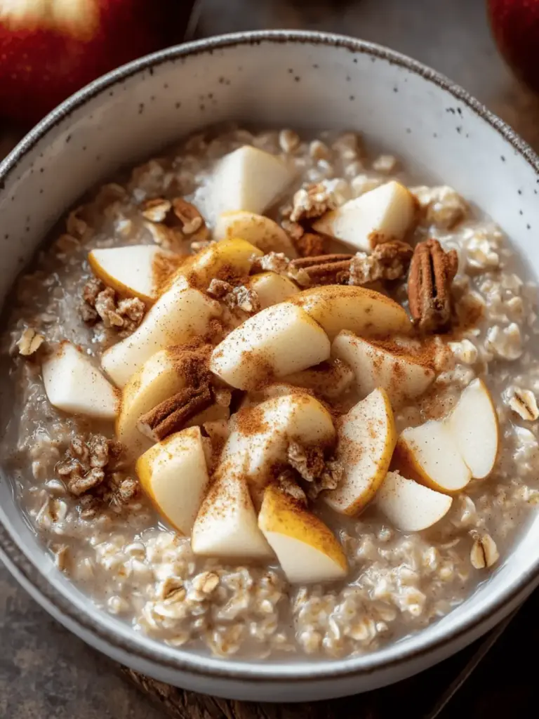 Warm Spiced Apple Cinnamon Oatmeal