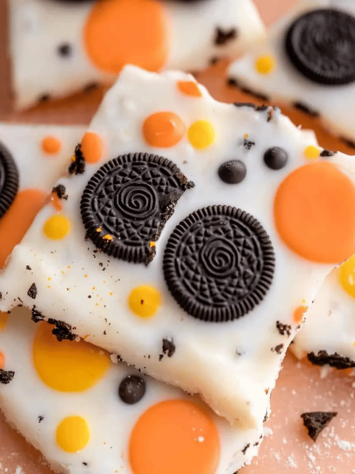 White Chocolate Halloween Oreo Bark