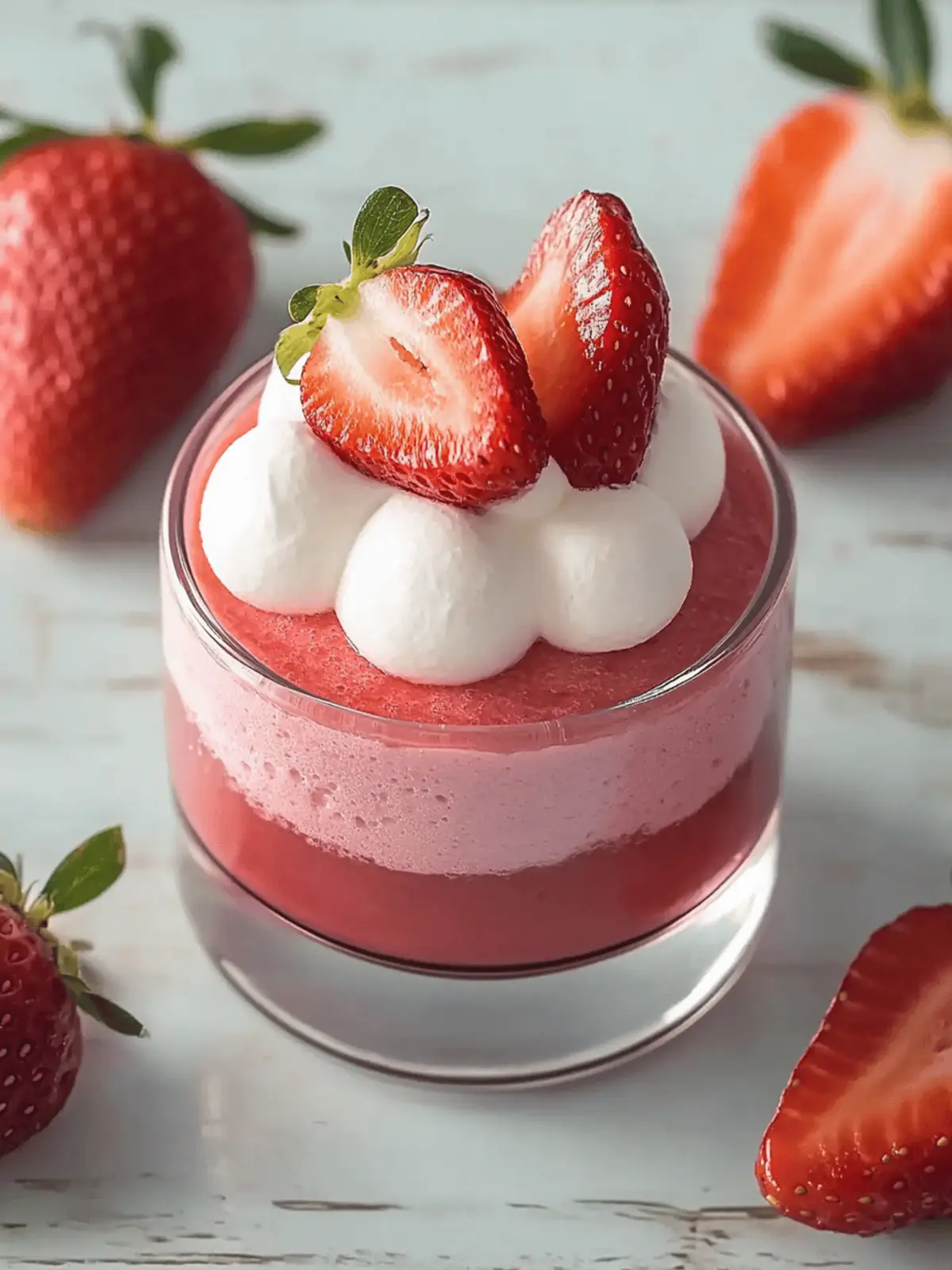 Fluffy Strawberry Mousse