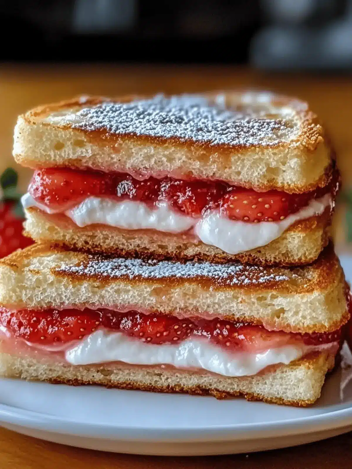 Fried Strawberry Cheesecake Sandwiches