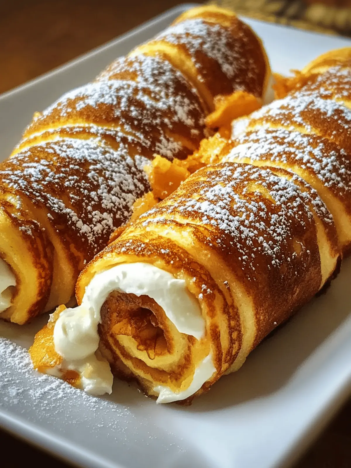 Pumpkin Cream Cheese Pancake Roll-Ups