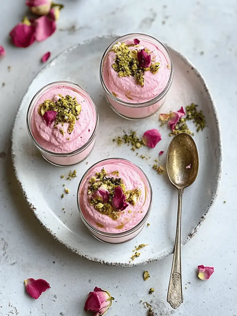 Rose Gulkand Shrikhand Cups