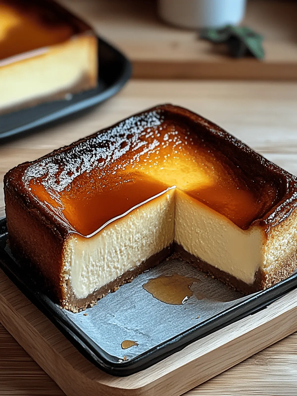 Loaf Pan Basque Cheesecake