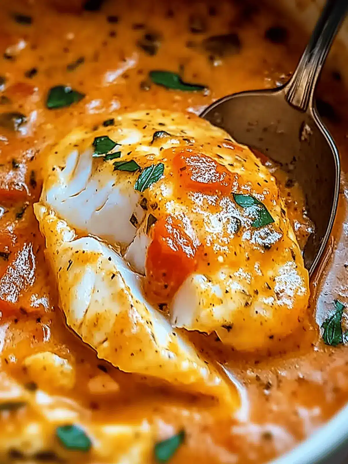 Tilapia in Roasted Pepper Sauce