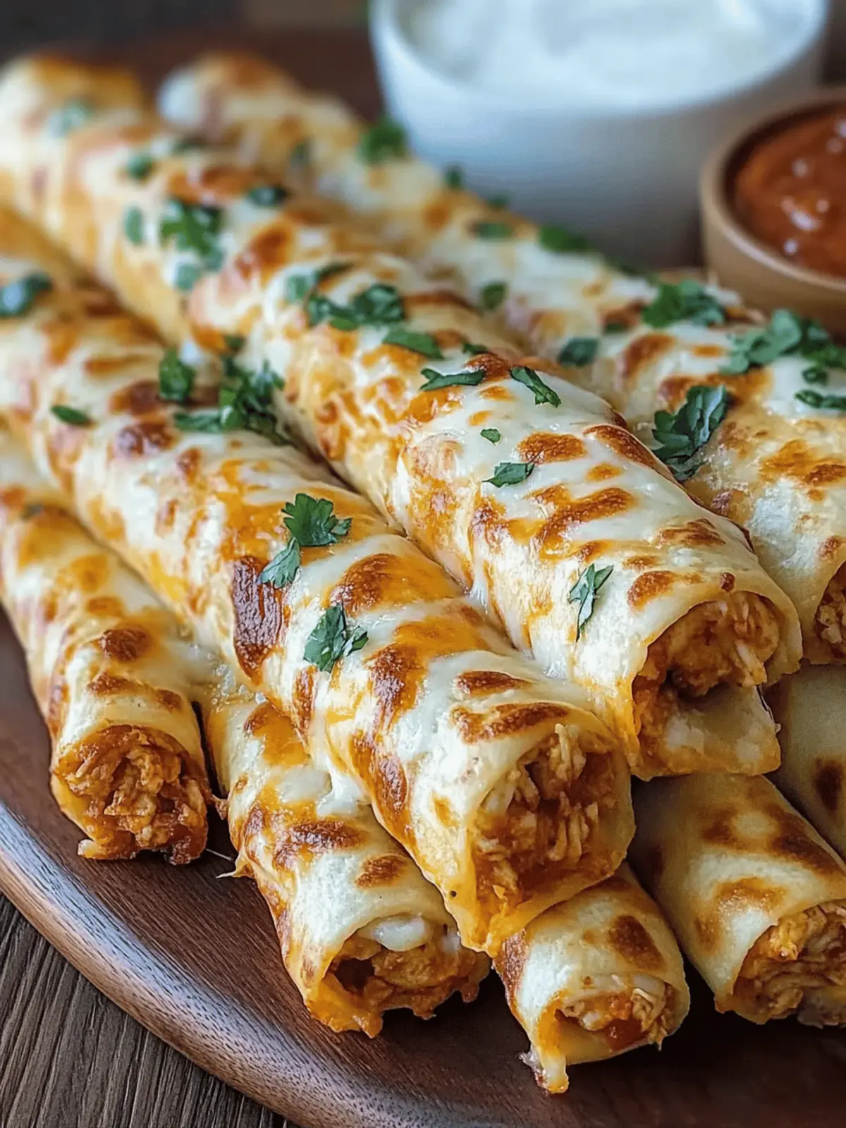 Baked Cheesy Chicken Taquitos