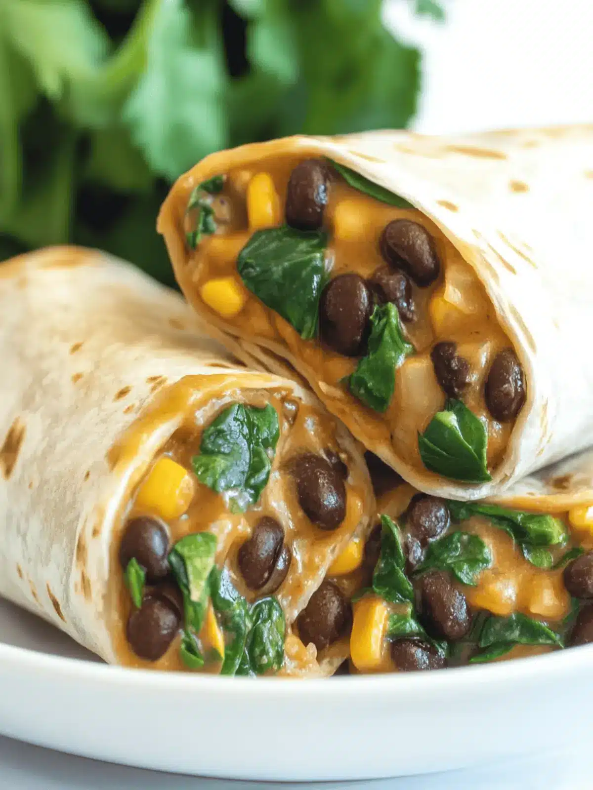 Black Bean and Spinach Burritos