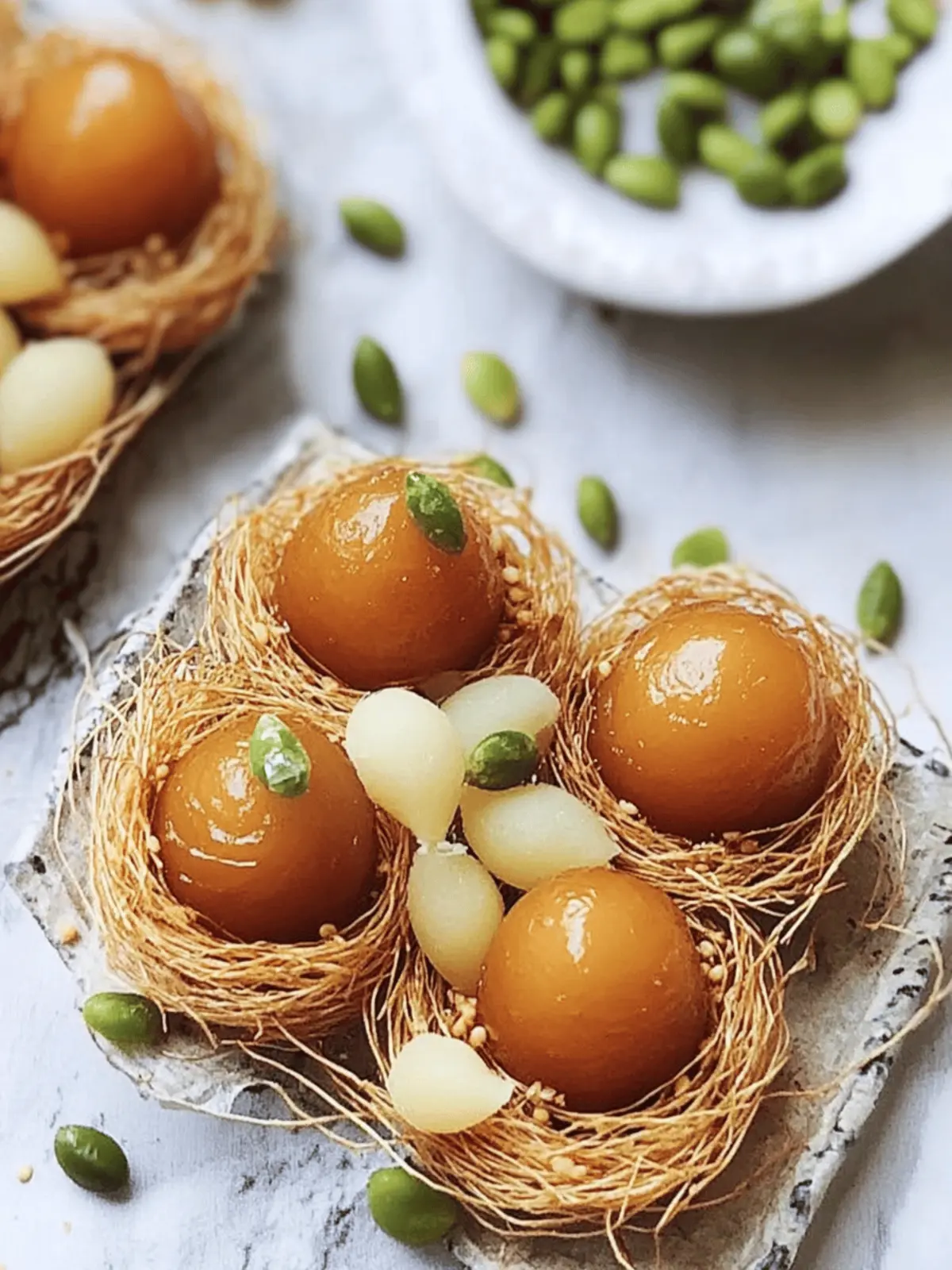 Gulab Jamun in Kunafa Nests
