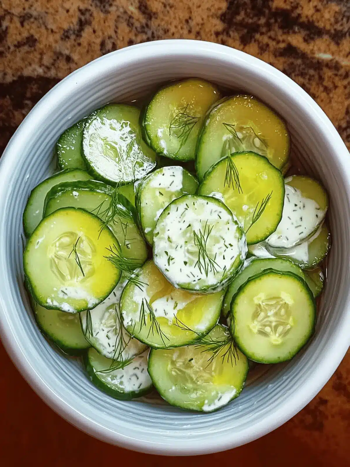 Pickle Juice Ranch Cucumber Salad