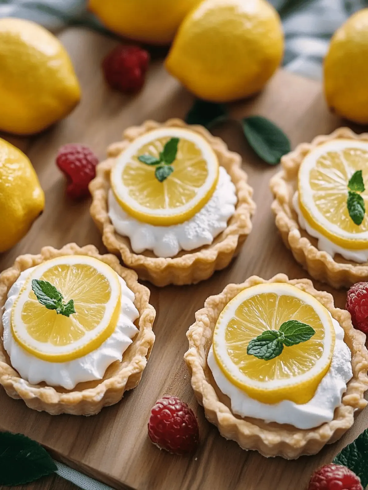 Vegan Lemon Raspberry Tarts