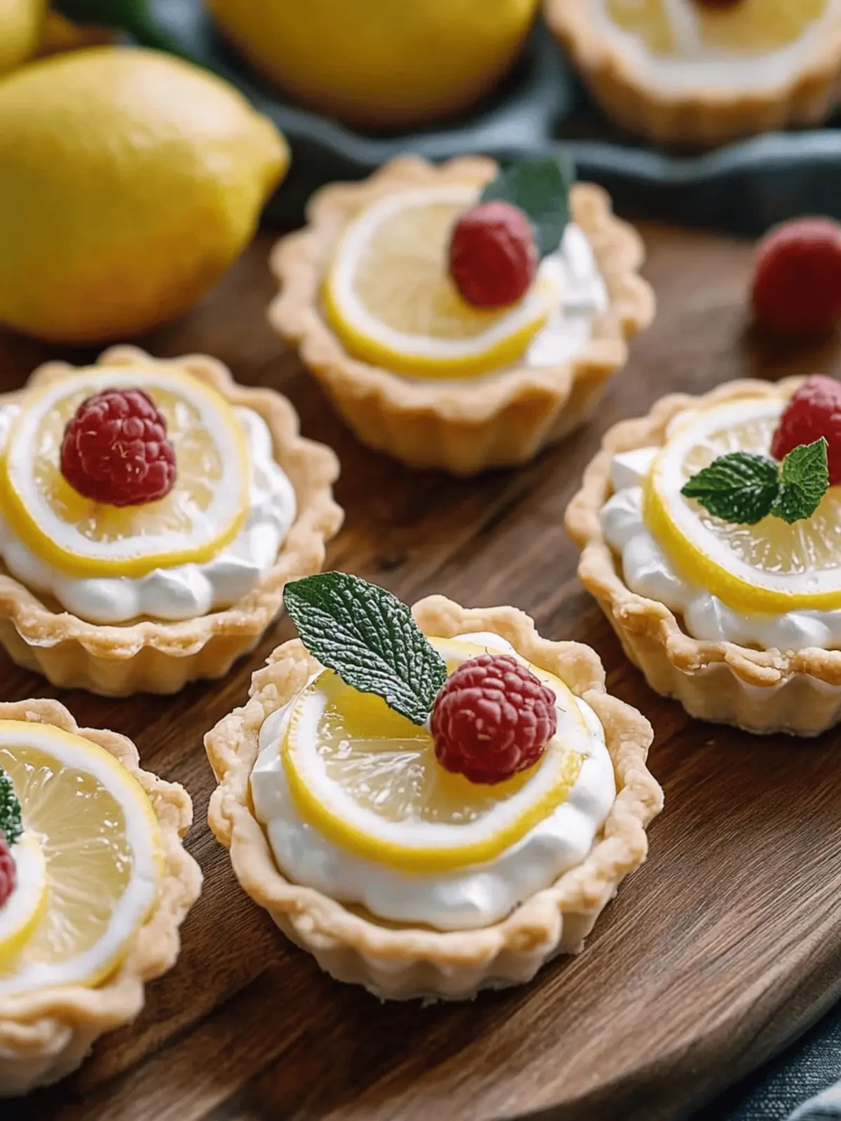 Vegan Lemon Raspberry Tarts
