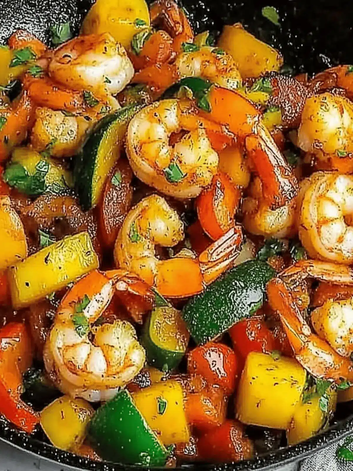 Shrimp And Vegetables Skillet