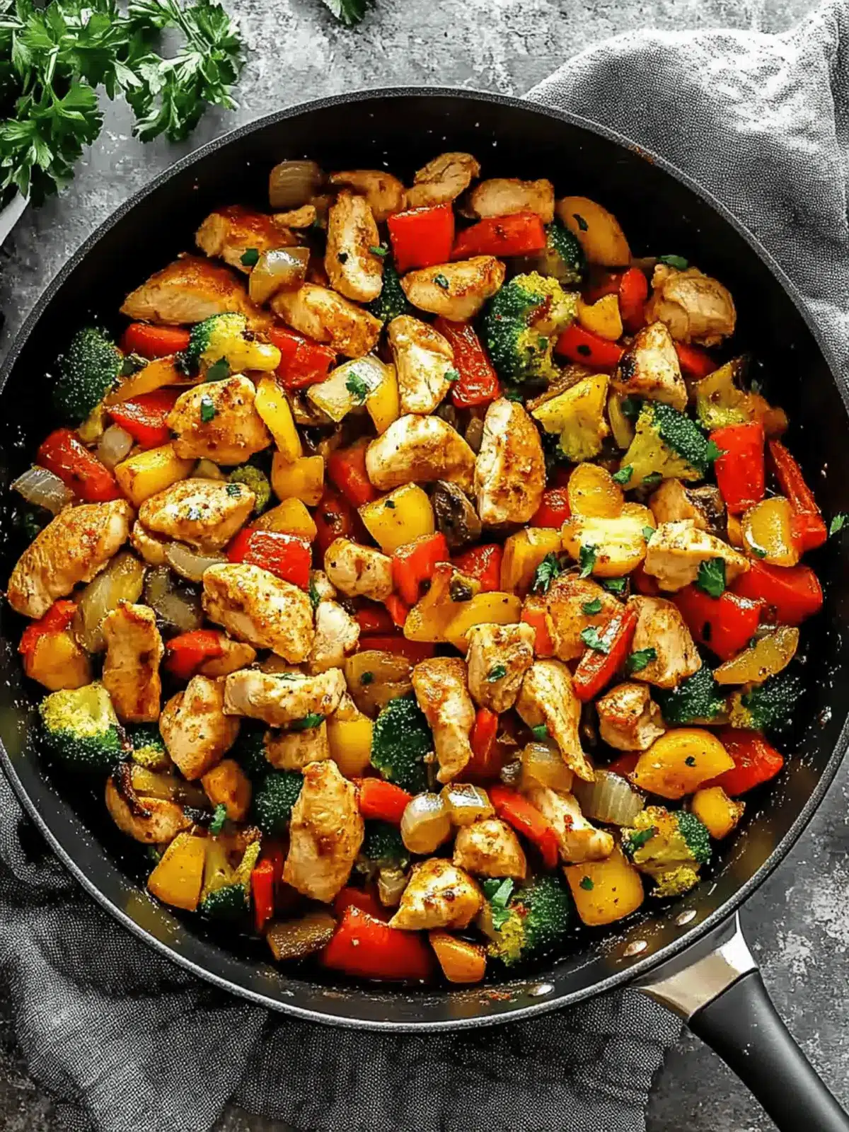 Chicken and Vegetables Skillet