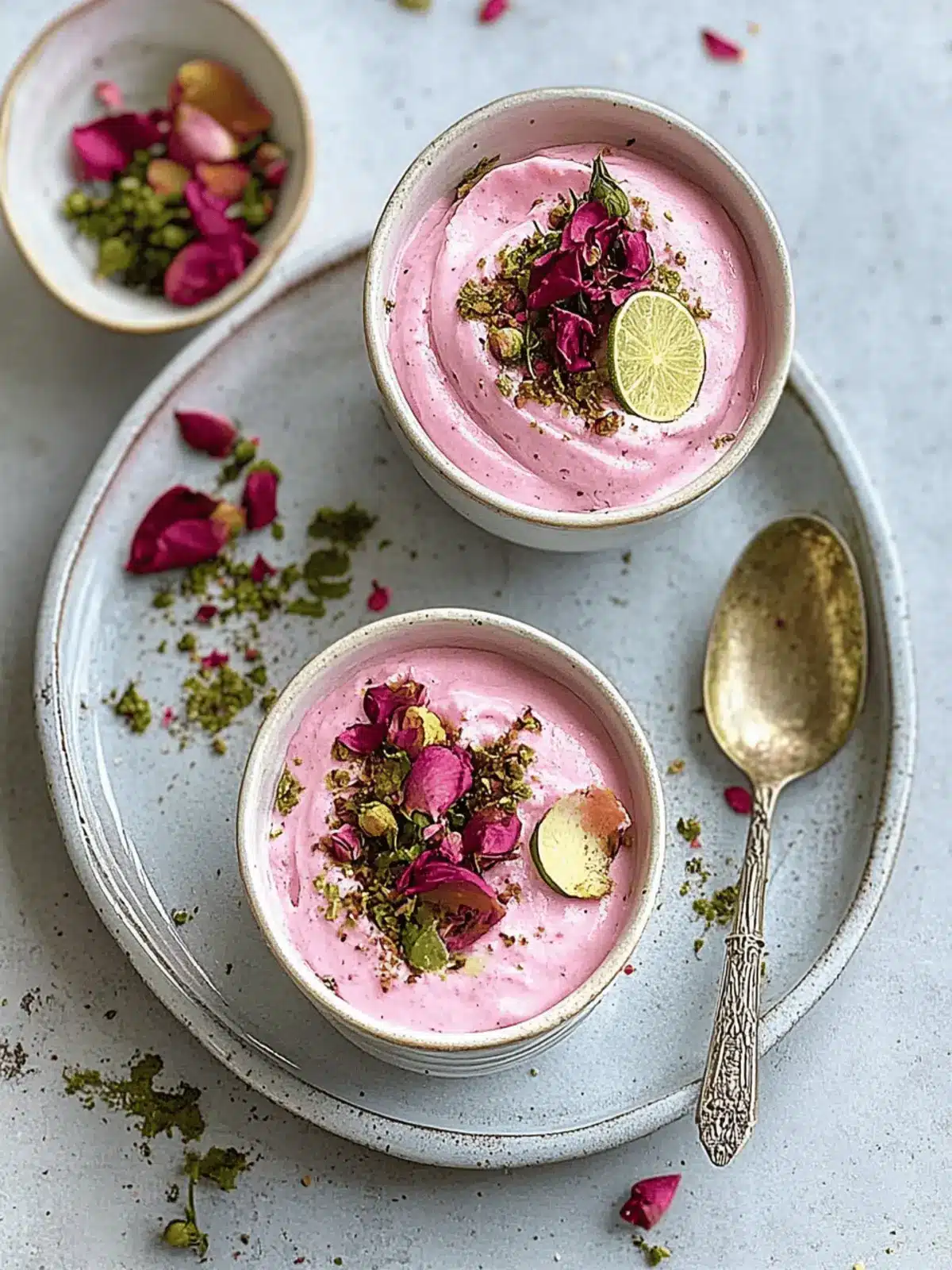 Rose Gulkand Shrikhand Cups