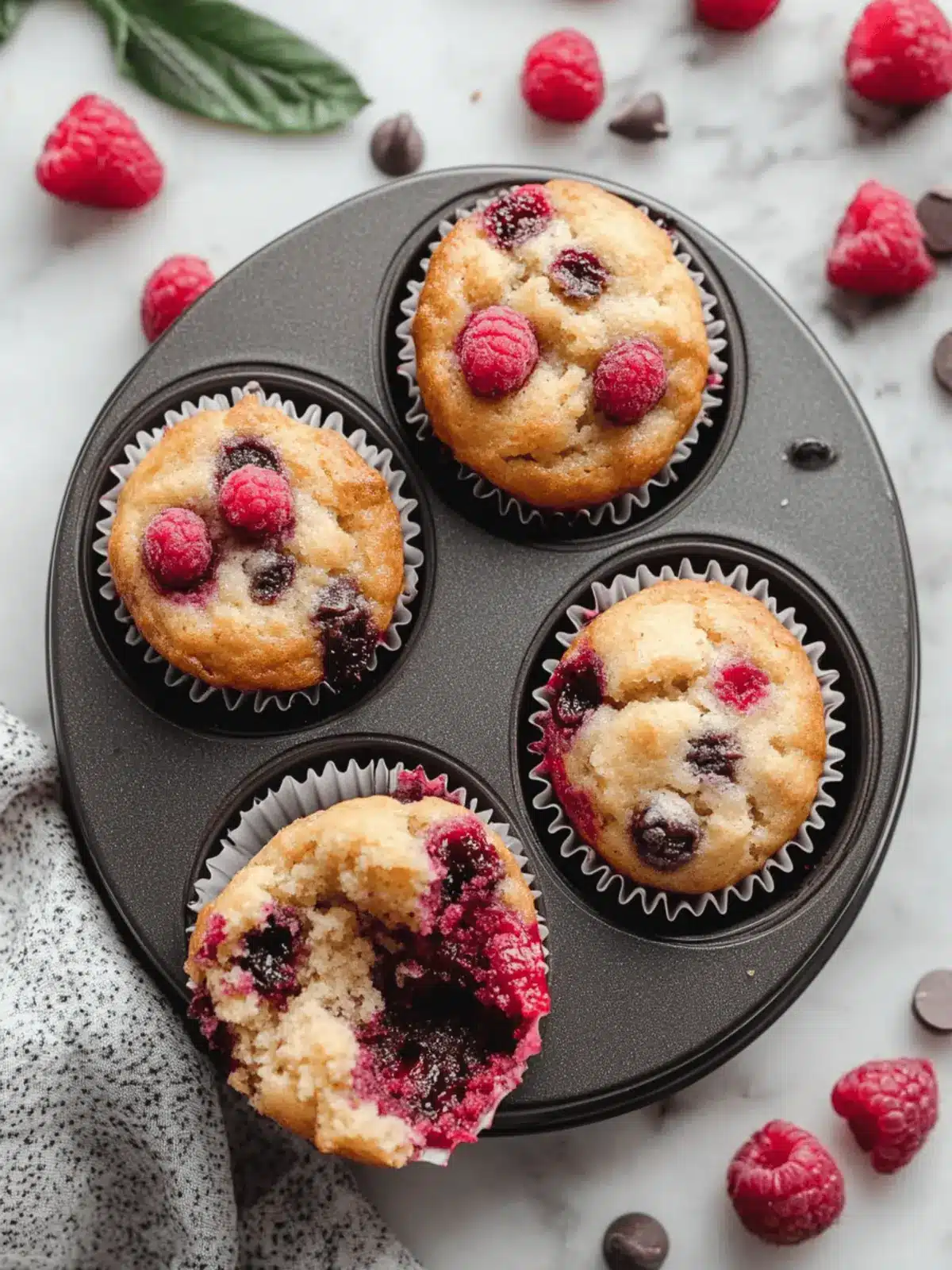 Raspberry Chocolate Chip Muffins